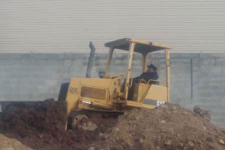 Bulldozer during a demolition in Jew Jersey